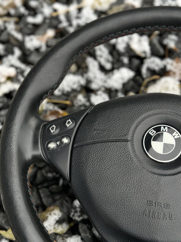 BMW E39 М ТЕХ 1 руль Рестайлінг Пузатий Чорний Значок Е38 Е46 Е53 Керм