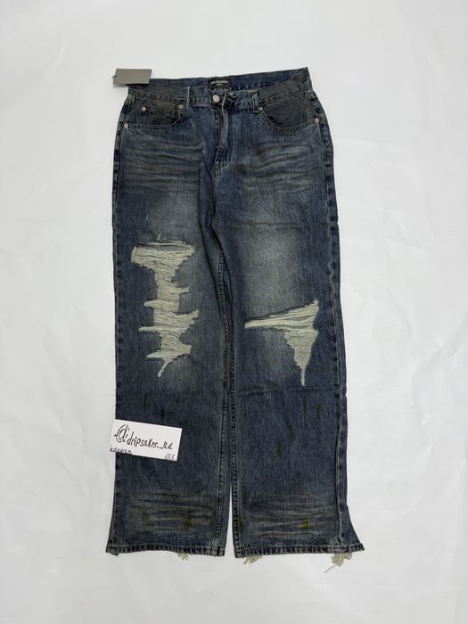 джинсы штаны Balenciaga destress jeans dark blue M L