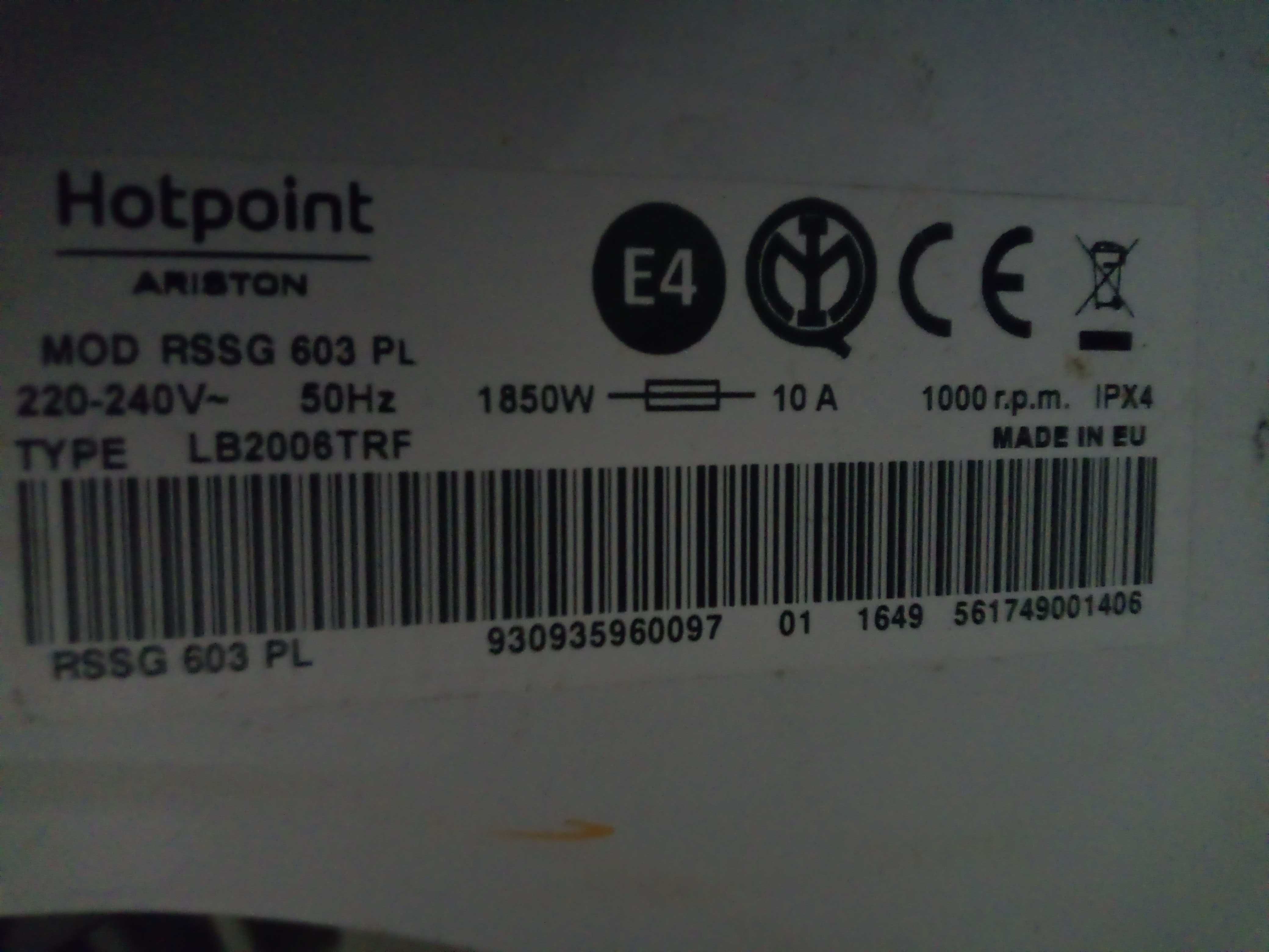 moduł do pralki Hotpoint RSSG603 PL