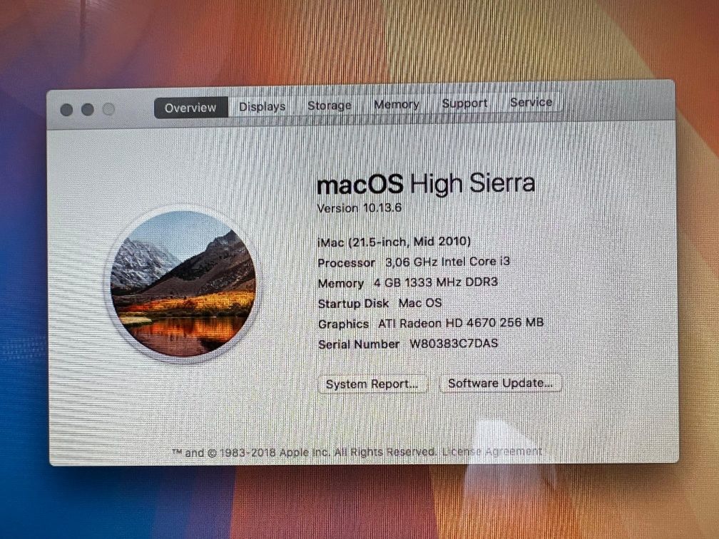 Computador Imac 21.5" - Meados de 2010