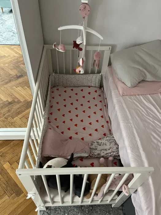 Łóżeczko materacyk prześcieradło zestaw IKEA Gulliver mega okazja