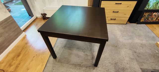Stół brązowy rozkładany IKEA BJURSTA 90x90, 130x90, 170x90