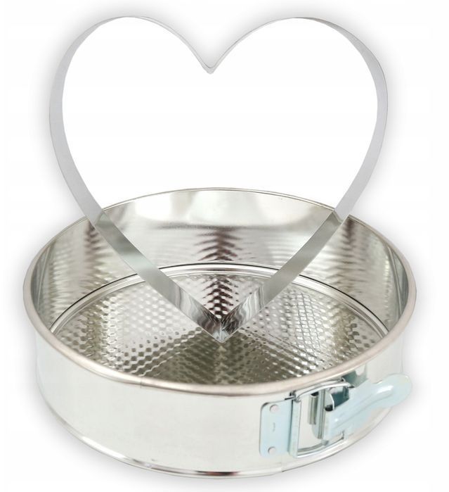 Tortownica Okrągła Z Wkładem Serce Blacha 24 Cm