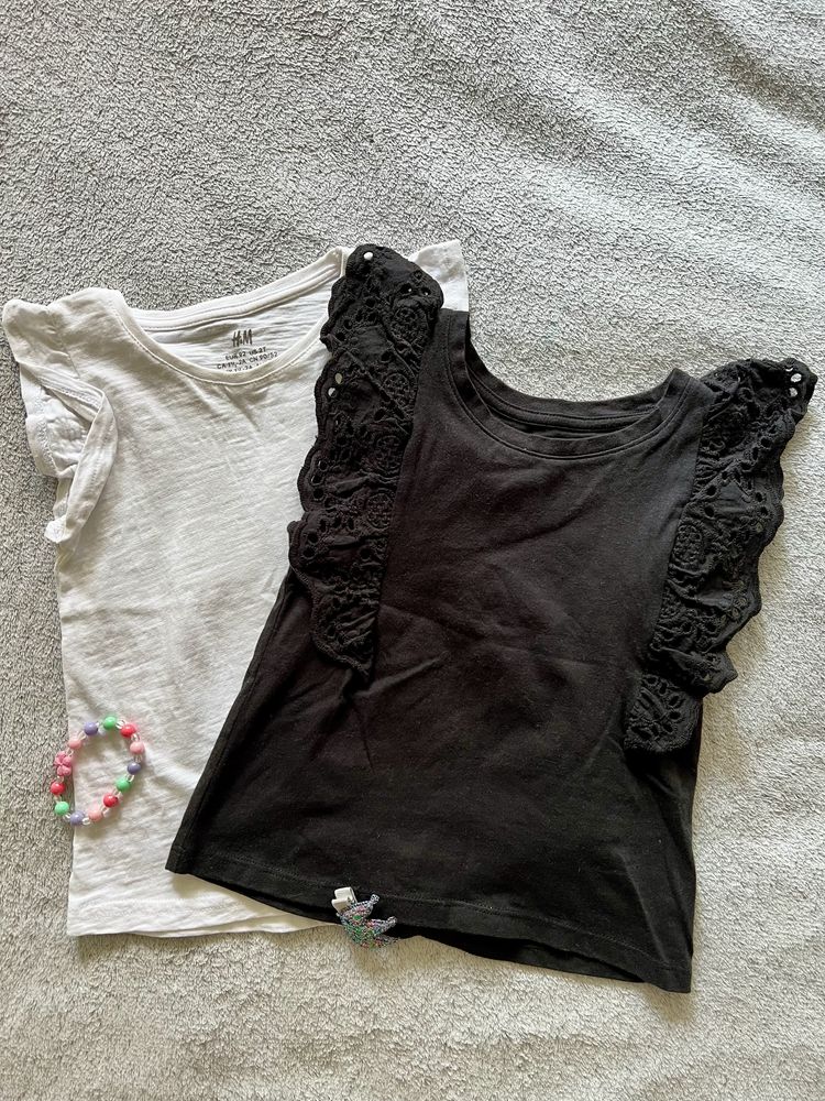 Koszule na krótki rękaw r. 92 H&M