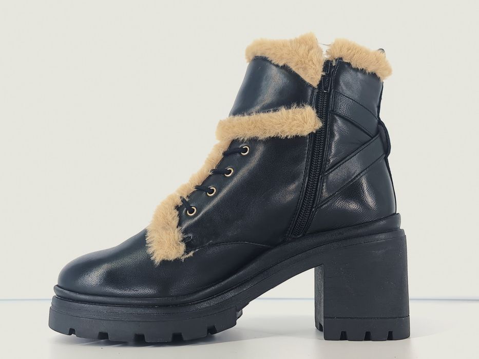 Botki skórzane z futerkiem Di Nuovo 36