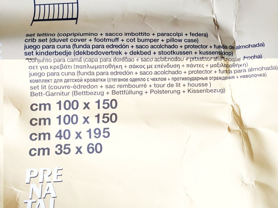 Jogo para cama de bebé PreNatal