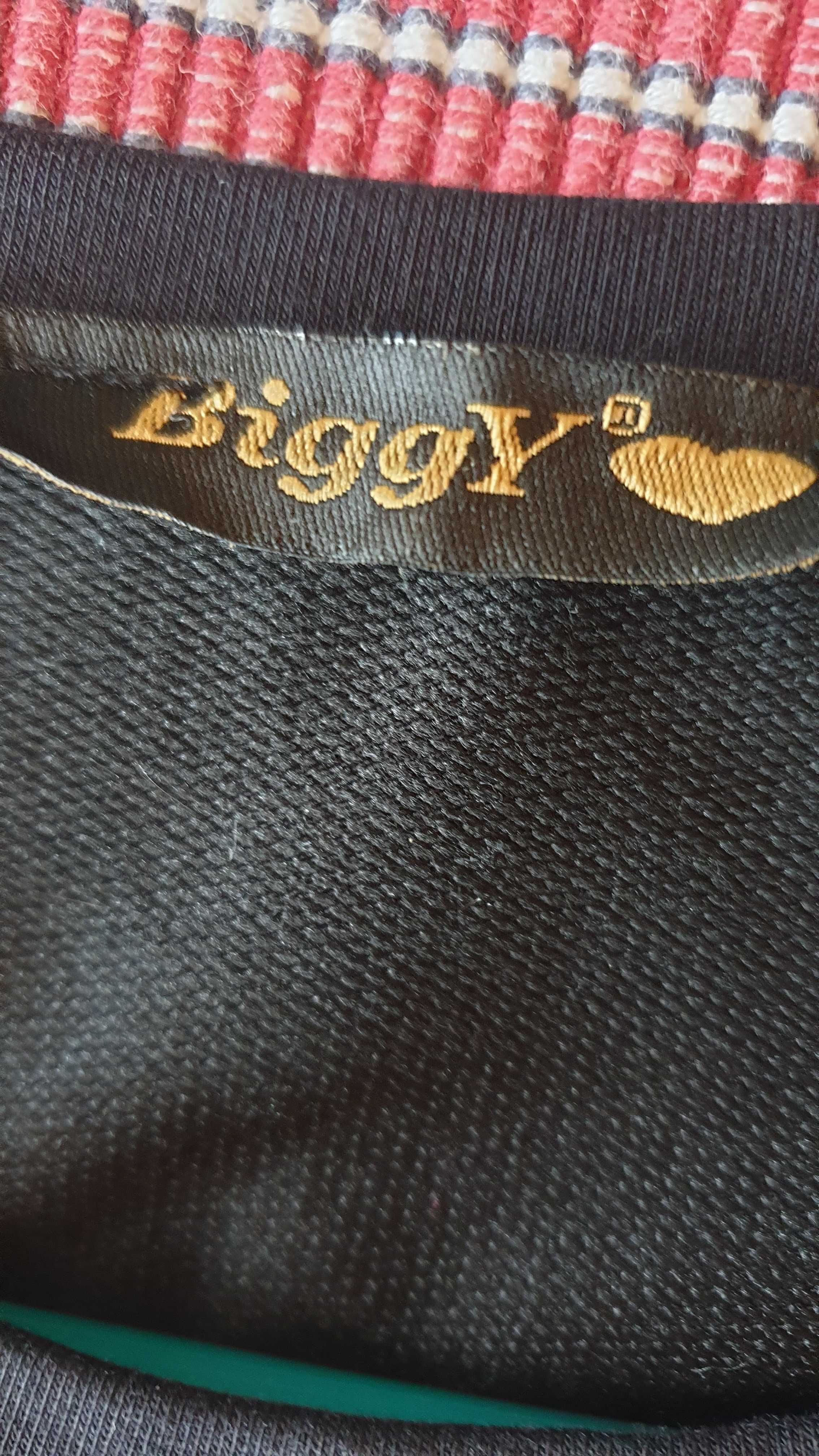 Czarna sukienka, tunika, z krótkim rękawem - Biggy