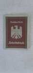 III Rzesza - arbeitsbuch niemiecki stary dokument antyk wojna swastyka