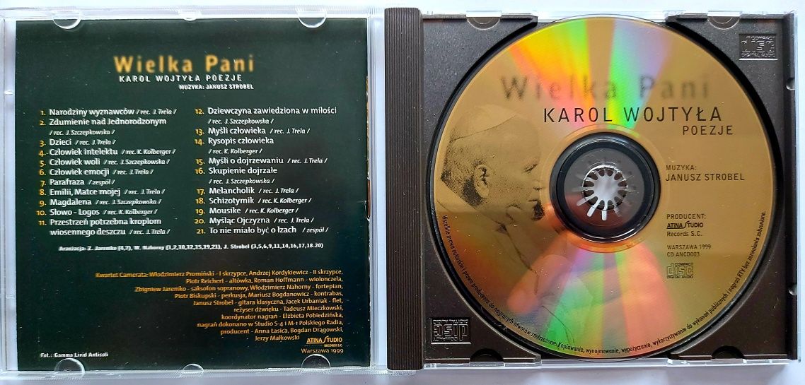 Karol Wojtyla Poezje Wielka Pani 1999r Janusz Strobel