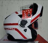 Capacete Modular Ls2 FF908 Strobe II White/ Red ( NOVOS )