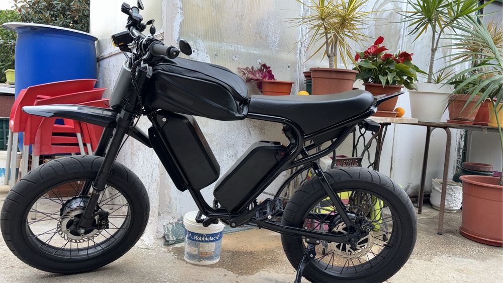 Bicicleta eletrica dois motores 1000W duas baterias 52V