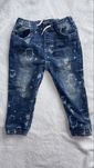 Joggersy dziecięce z wiązaniem a'la jeans r. 86/92