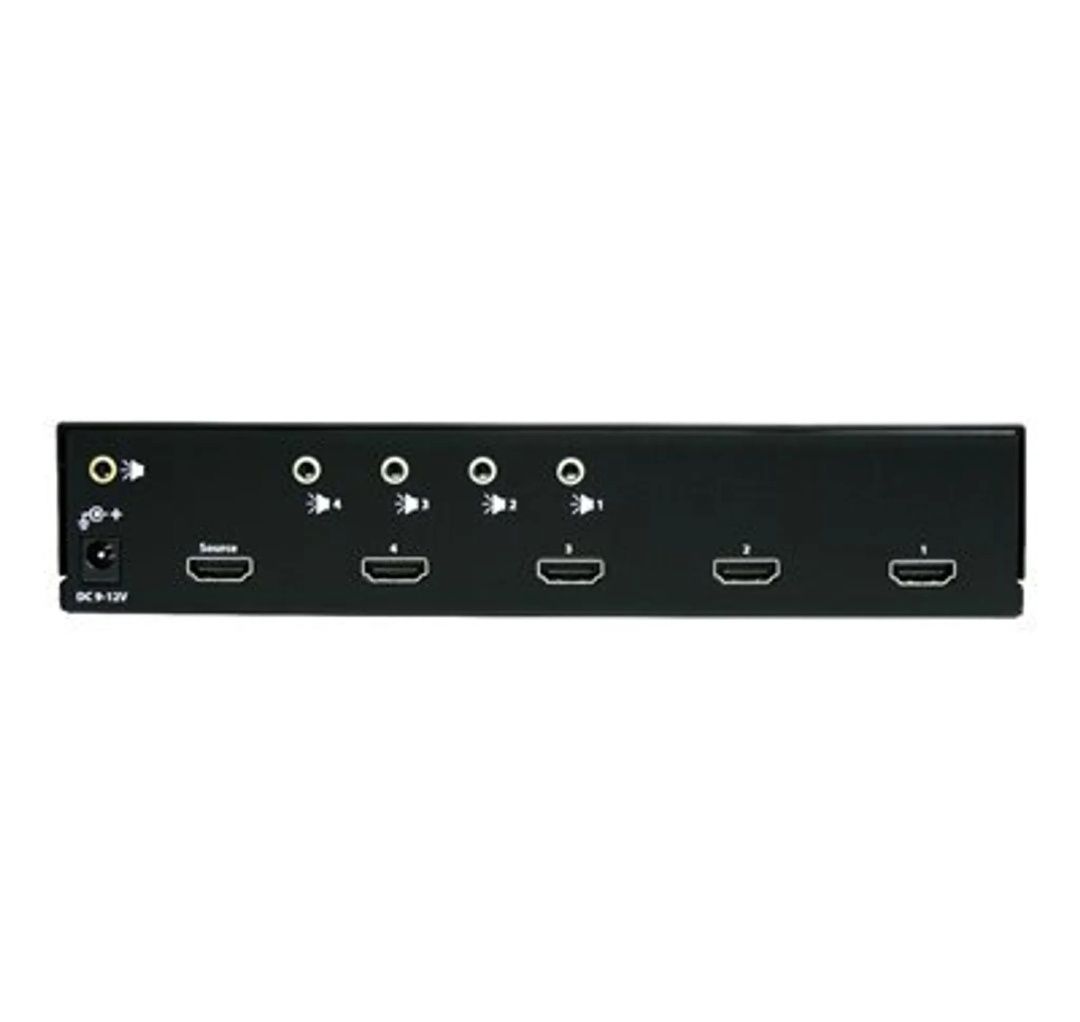 ST124HDMI2 - Rozdzielacz HDMI 1x HDMI / 1x 3.5mm Audio Out - 4x HDMI