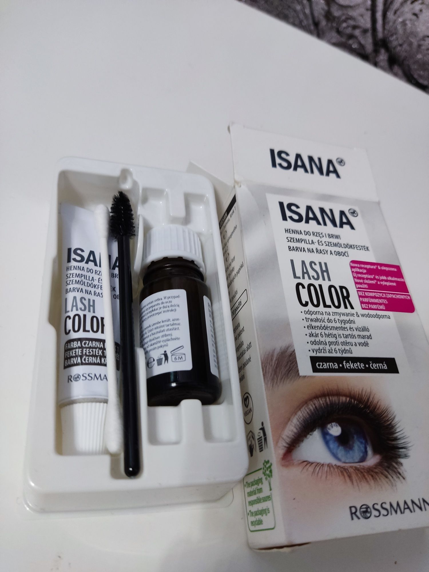 Henna do rzęs i brwi Isana lash color Rossmann