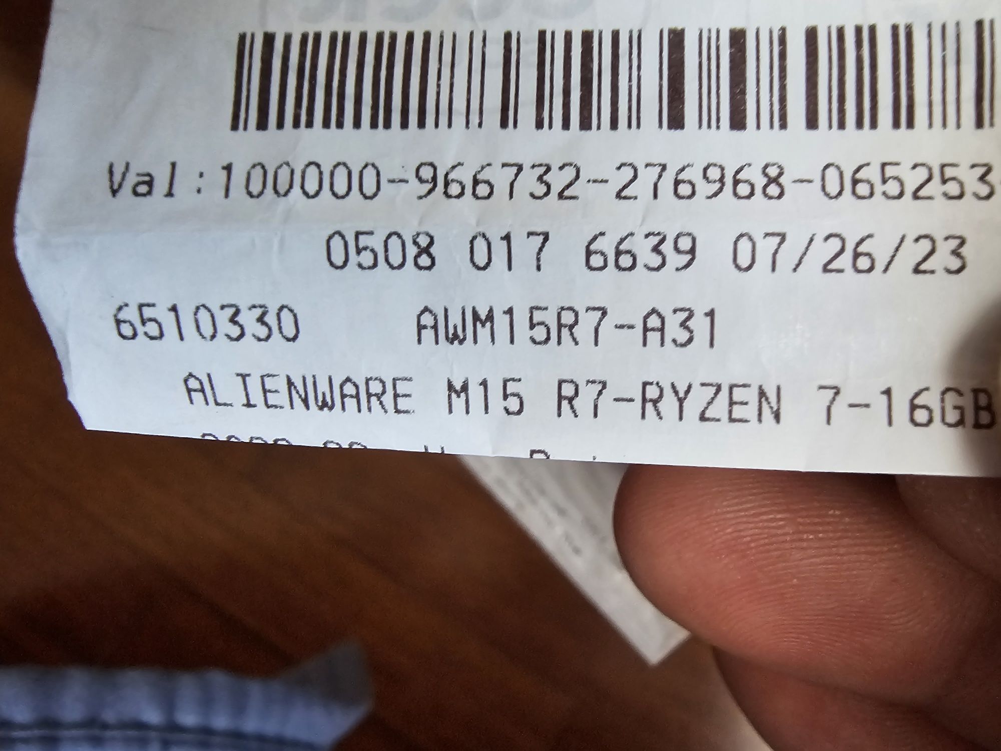 Alienware m15 R7 , RTX3070ti ,08/ 2023 , NOVO