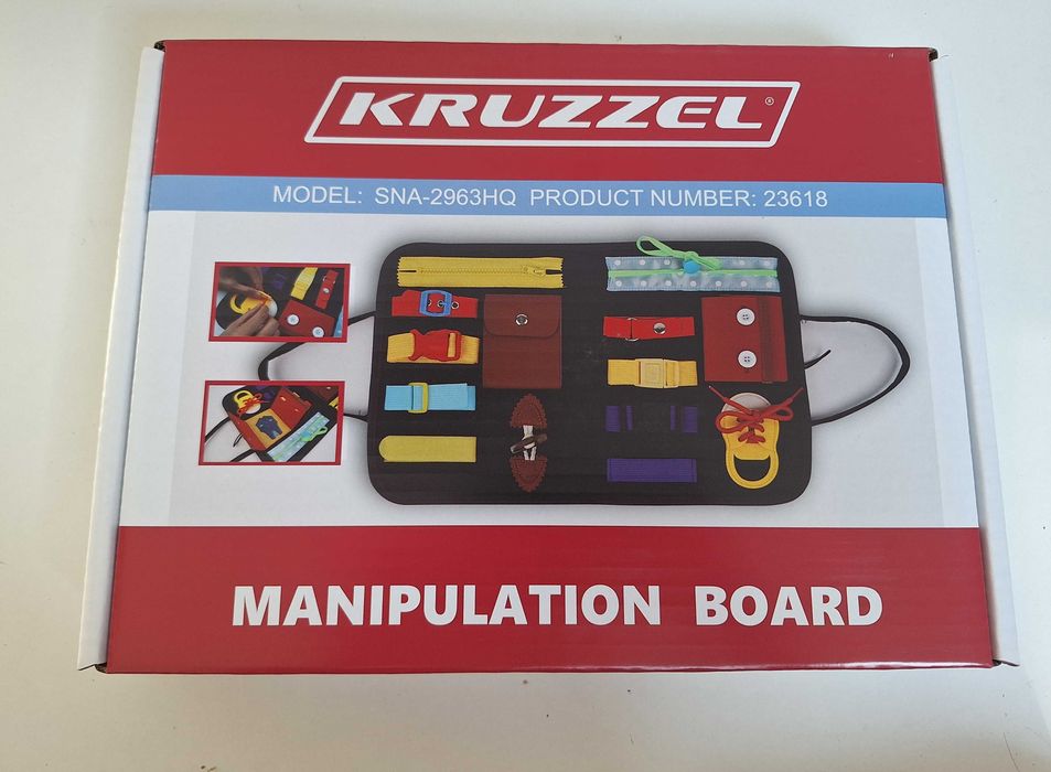 N O W A tablica sensoryczna wspomagająca rozwój manipulacyjna walizka