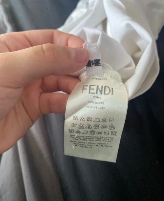 sliczna koszulka fendi roma biala orginalna