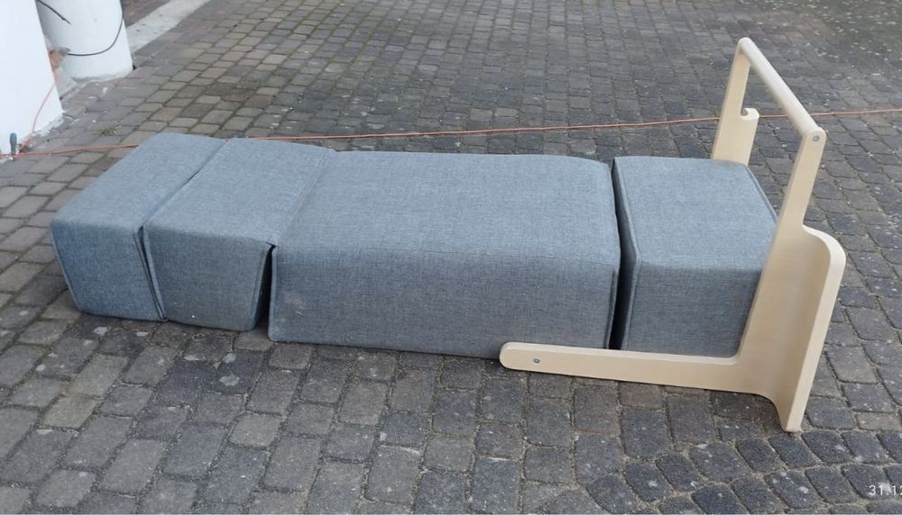 Fotel z podnóżkiem rozkładany z funkcją spania