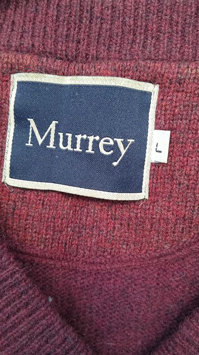 Lekki wełniany bezrękawnik kamizelka bordowa murrey L 40 100% wełna