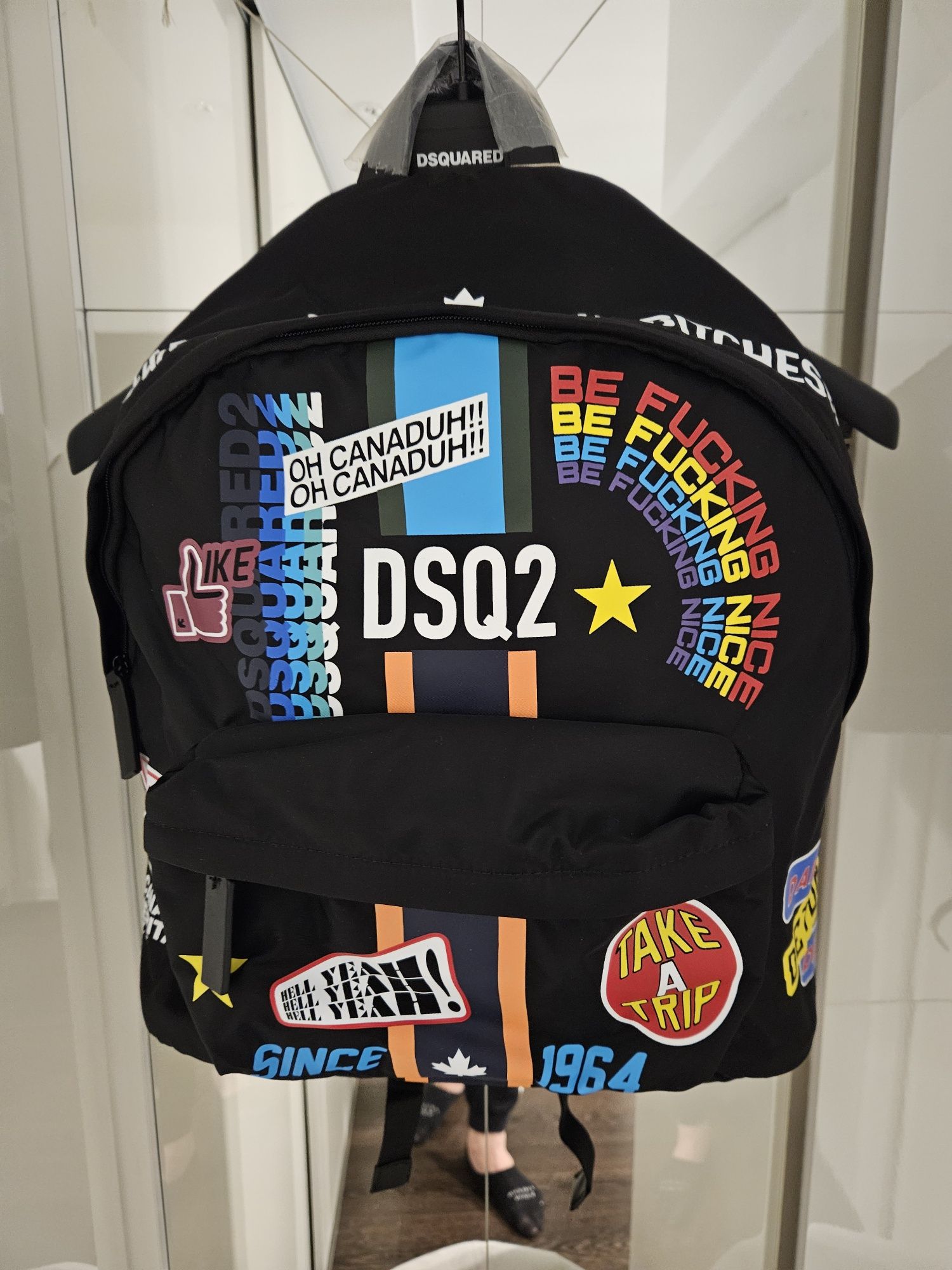 Dsquared2 plecak czarny z aplikacjami oryginal Limited edition