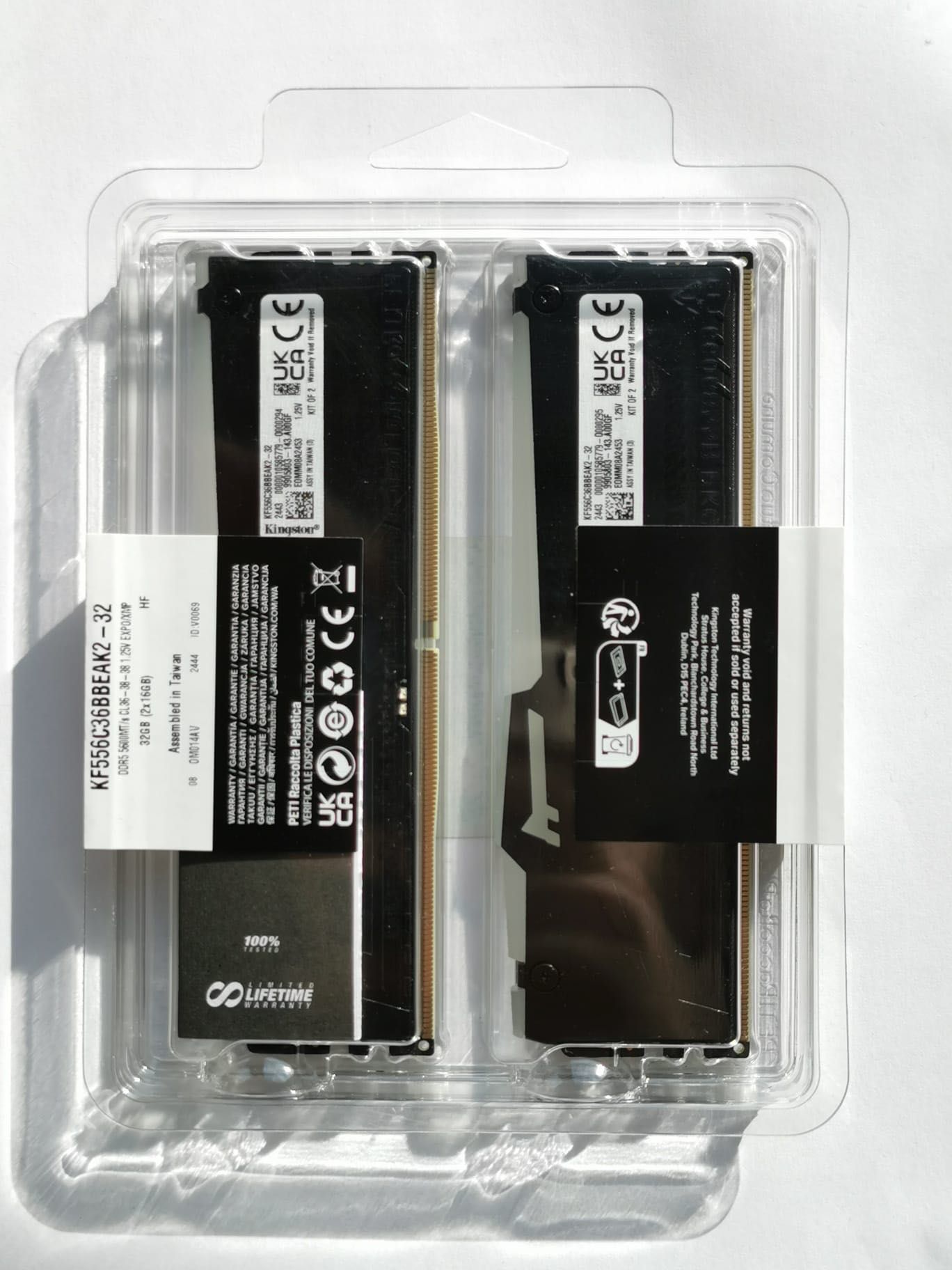 Kingston Fury DDR5 2X16GB 5600 MT/S 2800 MHz KF556C36BBEAK2 - 32 1.25V