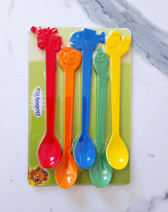 Bobovita kolorowe łyżeczki 5 sztuk NOWE