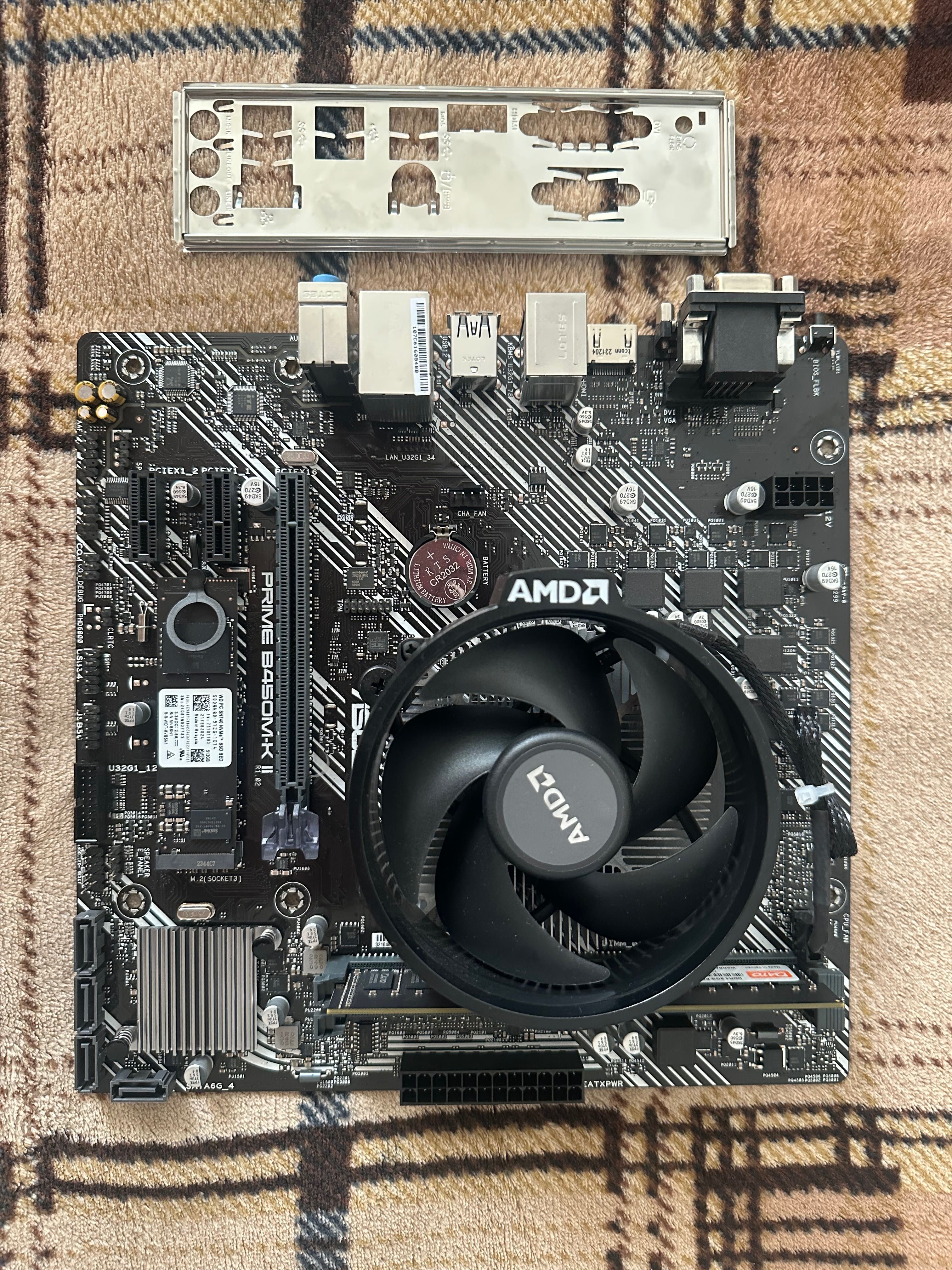 Комплект ASUS Prime B450M-KII+CPU AMD Ryzen 3 3200G DDR4 8Gb М.2 512Gb