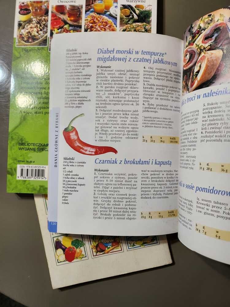 Zestaw 2 książki plus broszurka przepisów kulinarnych na lato
