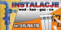 Instalator, hydraulik, wod-kan, gaz, co, awarie