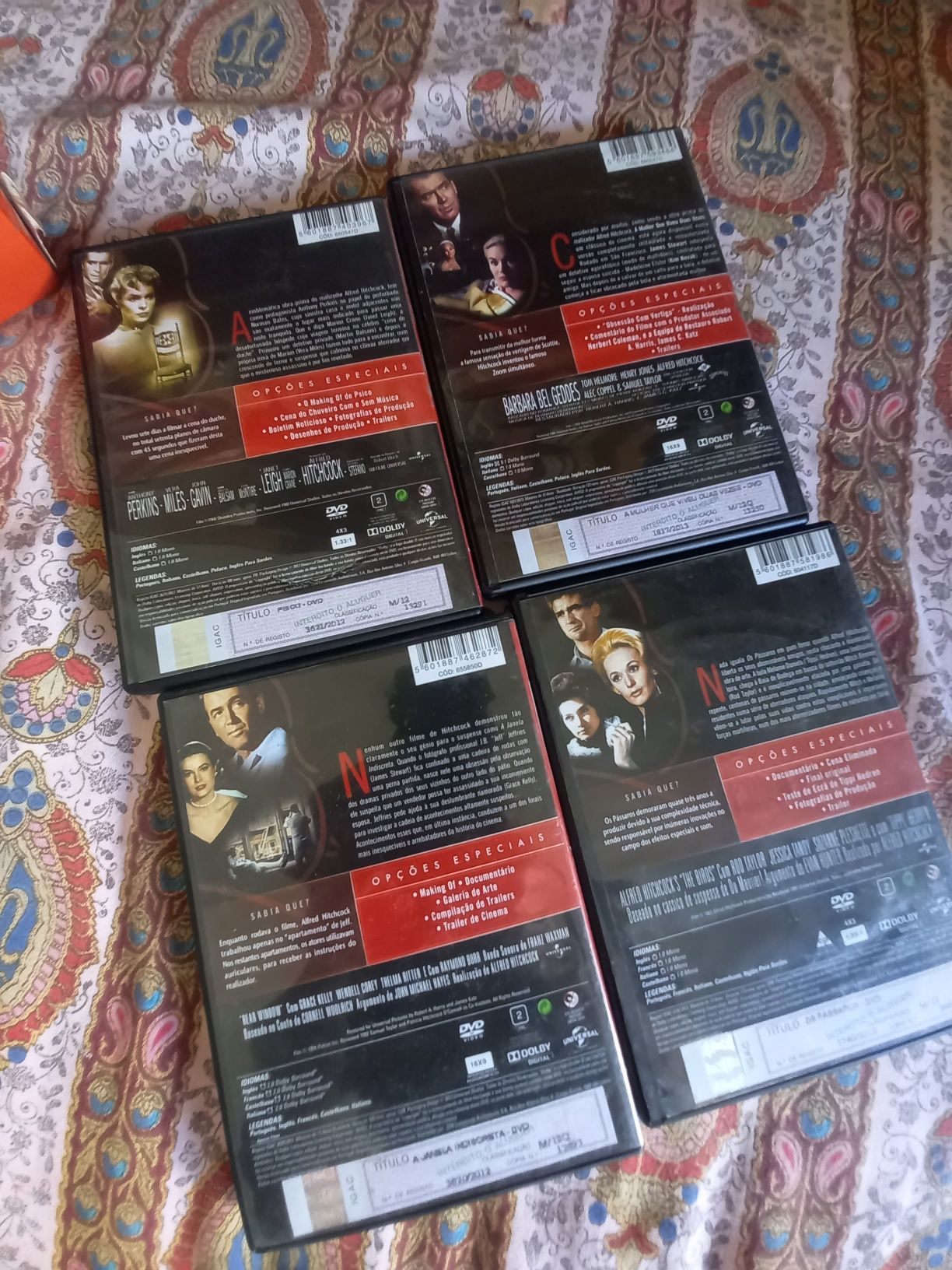 Três dvds filmes de Alfred Hitchcock