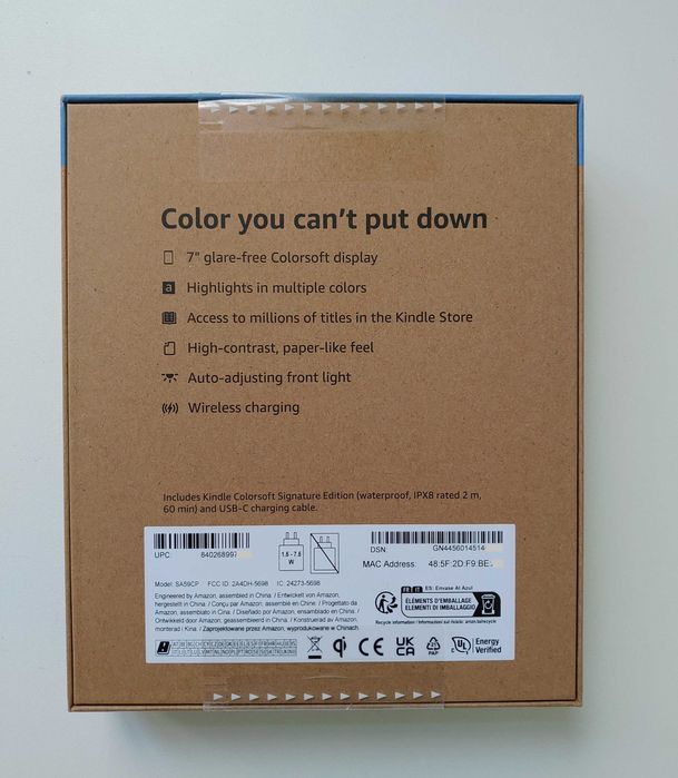 Кольоровий Kindle Colorsoft 32 Гб Signat Edit запакований