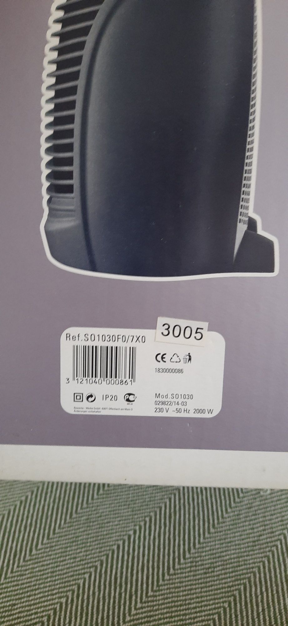 Vendo ventilador quente e ventilação Rowenta SO1030