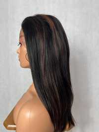 Piękna cieniowana peruka włosy naturalne
 ludzkie