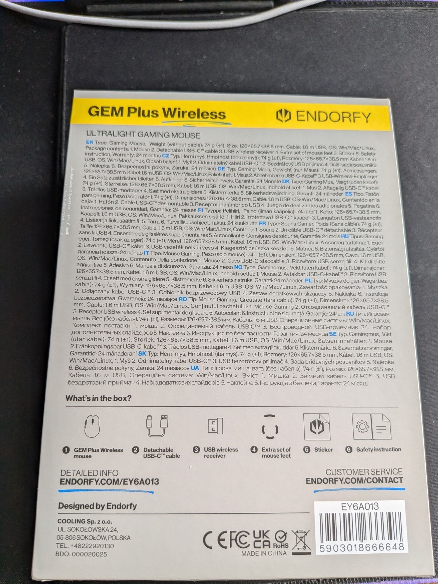 Myszka ENDORFY GEM Plus Wireless