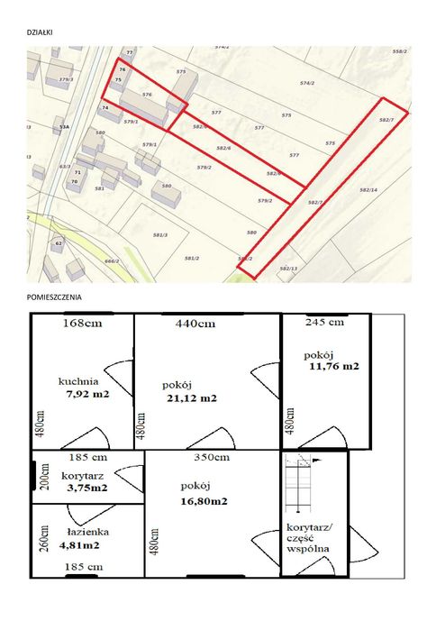 Sprzedam mieszkanie w domu w zabudowie bliźniaczej z dwiema działkami.