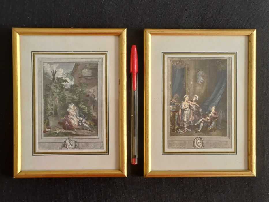 2 pequenos quadros 13,8 X 18,2 cms