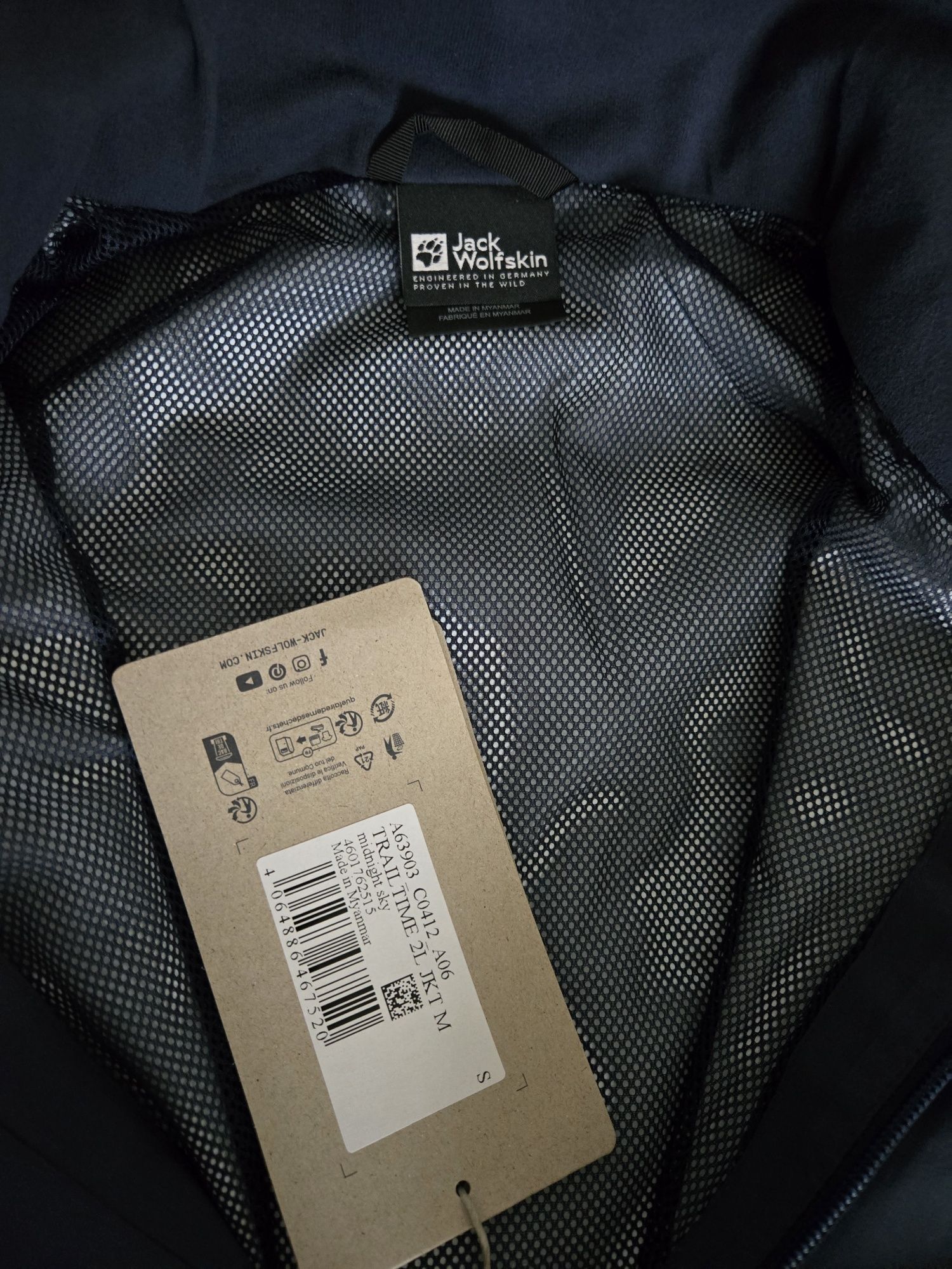 Męskie kurtka przeciwdeszczowa Jack Wolfskin
