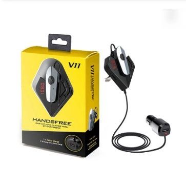 Трансмітер FM V11 BT з Bluetooth гарнітурою модулятор, блютуз фм перед