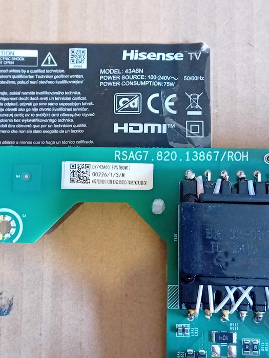 placa  para tv  hisense 43a6n
