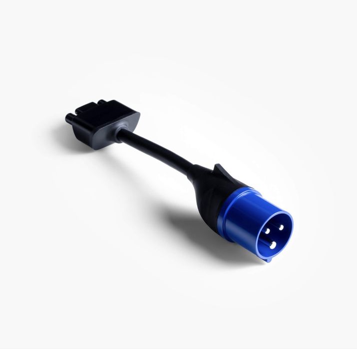 Adaptador Tesla para Tomada Industrial Azul CEE 16A