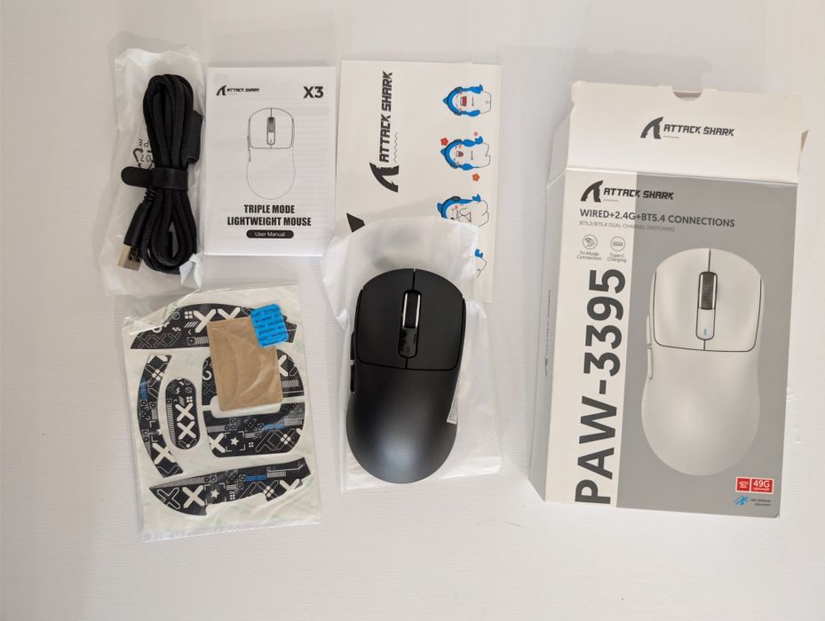 Новая игровая мышь Attack Shark X3 с сенсором PAW3395