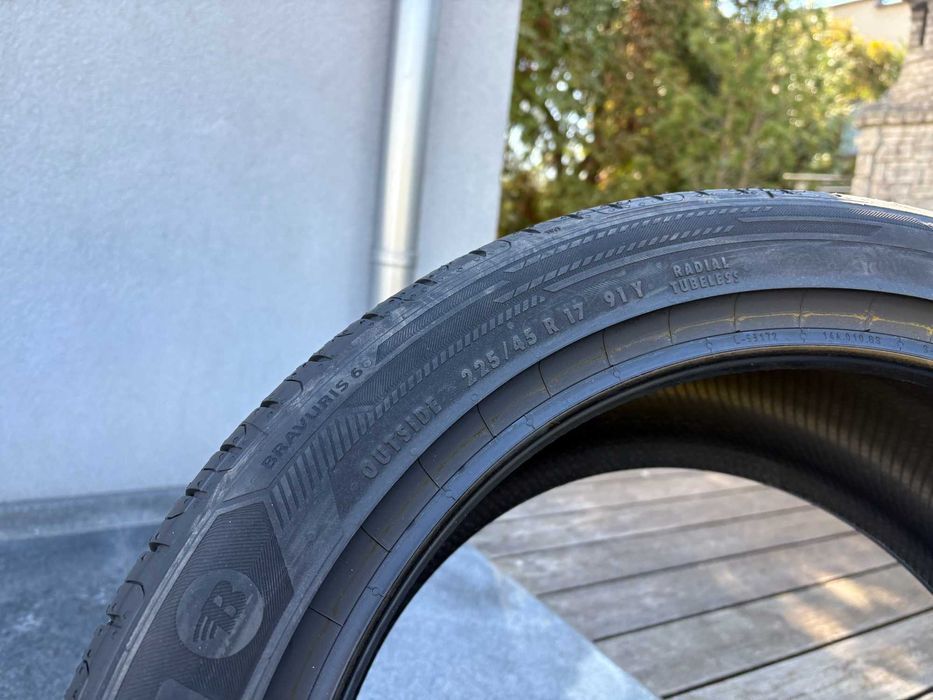 komplet lato 225/45R17 Barum Bravuris 6 prod. 2025 rok!  91Y C,B,70db