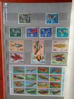 Альбом почтовых марок Флора Фауна (Рыбы, бабочки, птицы, цветы и др.)