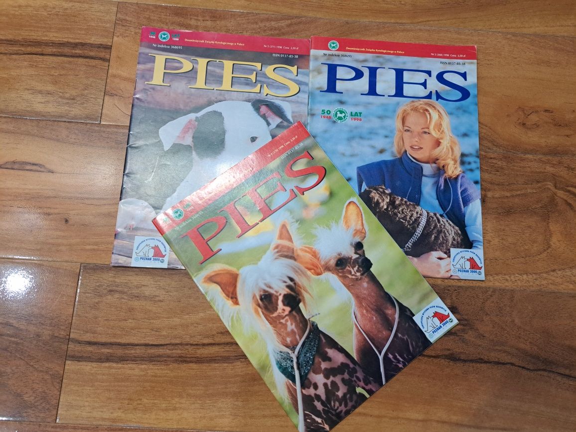 "Pies" dwumiesięcznik 1998 zestaw 3 sztuki