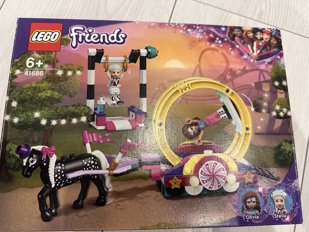 Lego friends тренировка коней, ветеринарная клиника, акробат конюшня