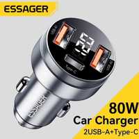 Автомобільний зарядний пристрій Essager ES-CC10 / QOOVI 80 Вт