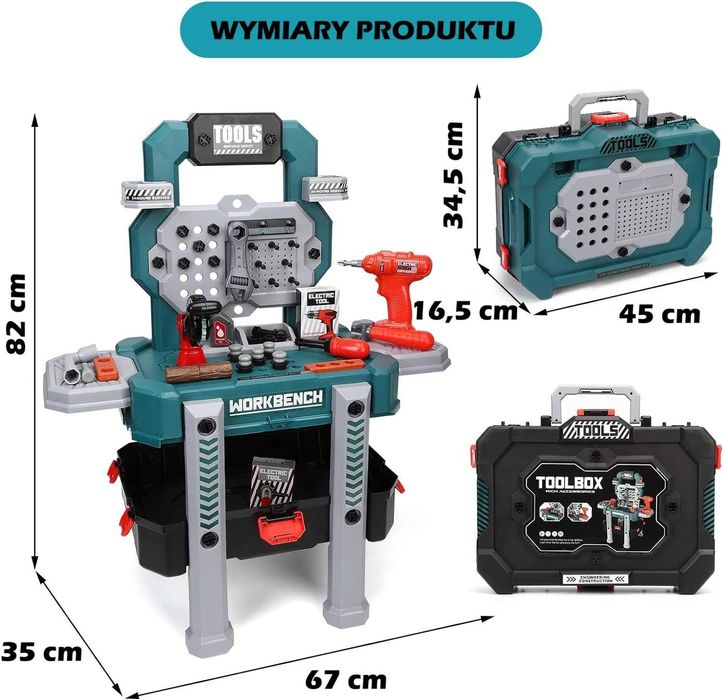 Warsztat dla dzieci warsztat stolik majsterkowicza narzędzia stół
