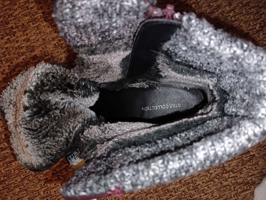 Botki burgund ocieplane Deichmann Star Collection rozm 40