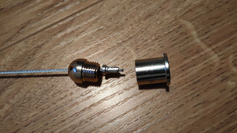 linka stalowa mocowanie zawiesia dekoracje led dekoracja komplet