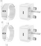 Ładowarka Iphone'a  2Pack Szybka Ładowarka Z Usb C Do Lightning